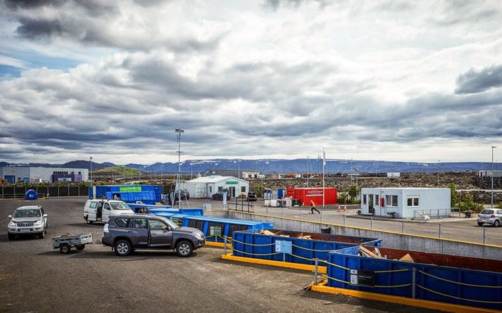 Endurvinnslustöð Sorpu við Breiðhellu í Hafnarfirði.