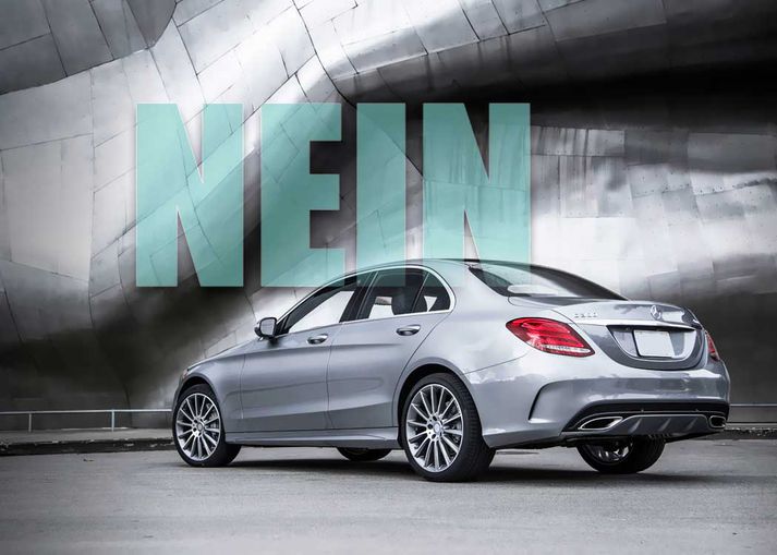 Mercedes Benz C 300d er einn þeirra bíla sem ekki verður í boði í Bandaríkjunum, enda knúinn dísilvél.