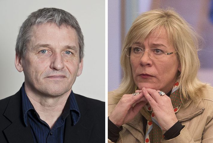 Hjálmar og Vigdís en svo virðist sem hún átti sig ekki á inntaki nýlegrar ályktunar BÍ eða vilji ekki sjá það.