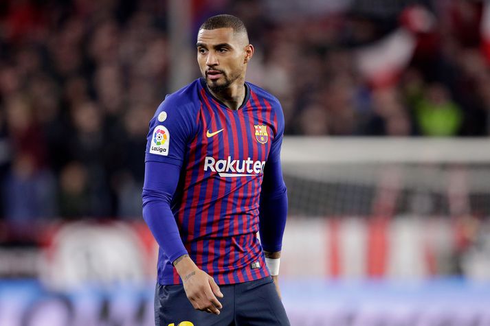 Kevin Prince-Boateng í búningi Barcelona í kvöld.