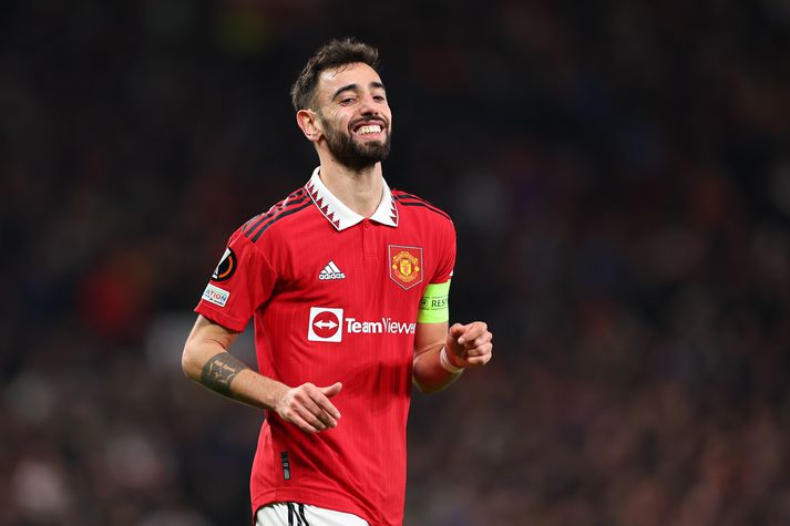 Bruno Fernandes er hæstánægður með Erik Ten Hag sem tók við Manchester United síðasta sumar.