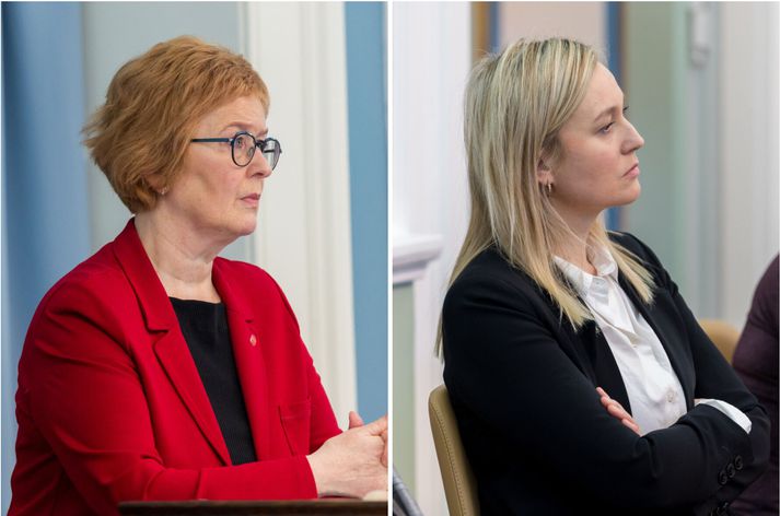 Þórunn Sveinbjarnardóttir forseti Alþingis og María Rut Kristinsdóttir þingmaður Viðreisnar.