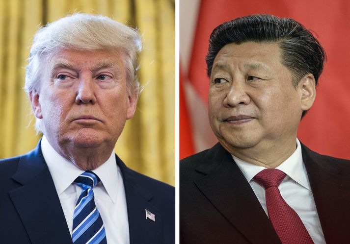 Donald Trump bandaríkjaforseti og Xi Jinping, forseti Kína.