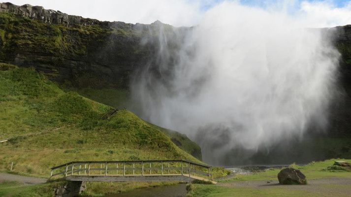 Seljalandsfoss í dag.