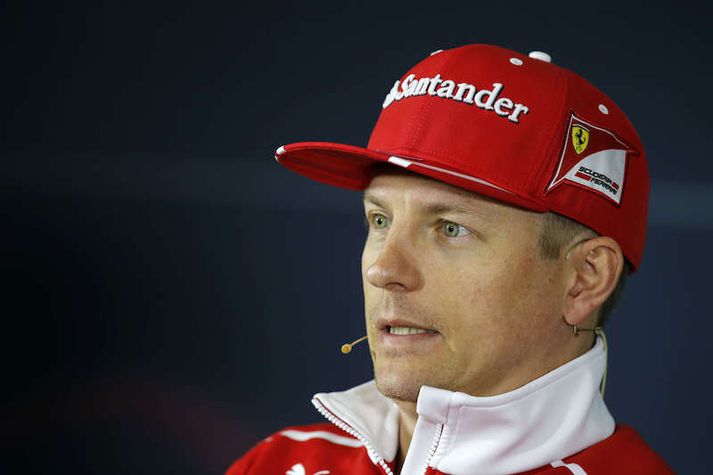 Kimi Raikkonen á blaðamannafundi fyrir kínverska kappaksturinn.