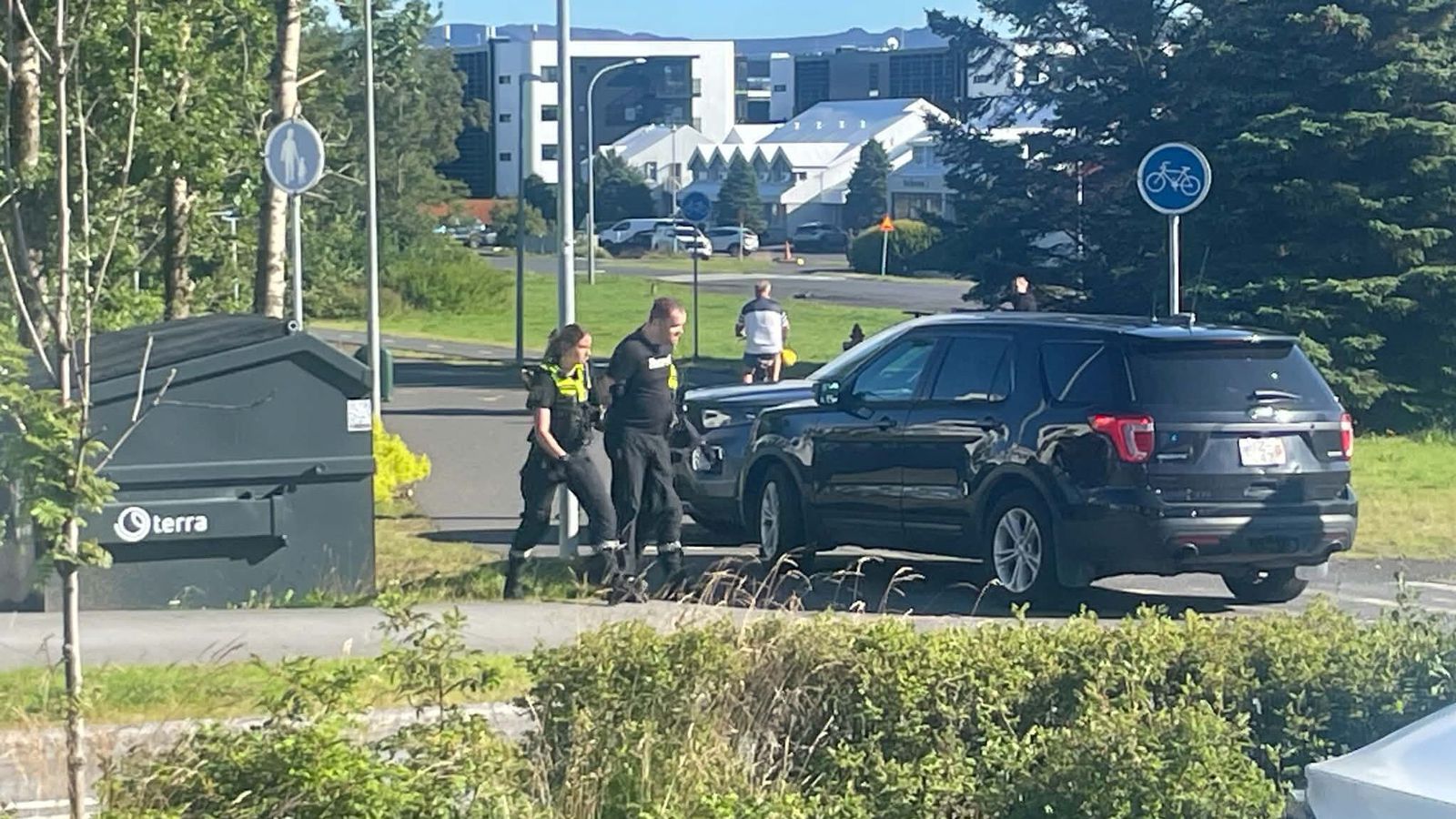 Mikill við­búnaður lög­reglu í Vogunum