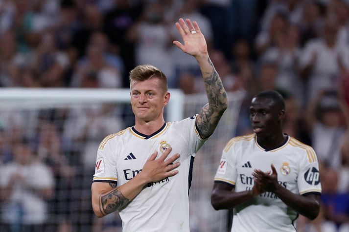 Toni Kroos lék sinn síðasta heimaleik fyrir Real Madríd á dögunum en hann leggur skóna á hilluna eftir EM í sumar.