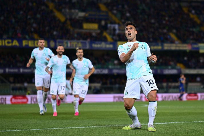 Lautaro Martinez skoraði tvö mörk fyrir Inter í kvöld.