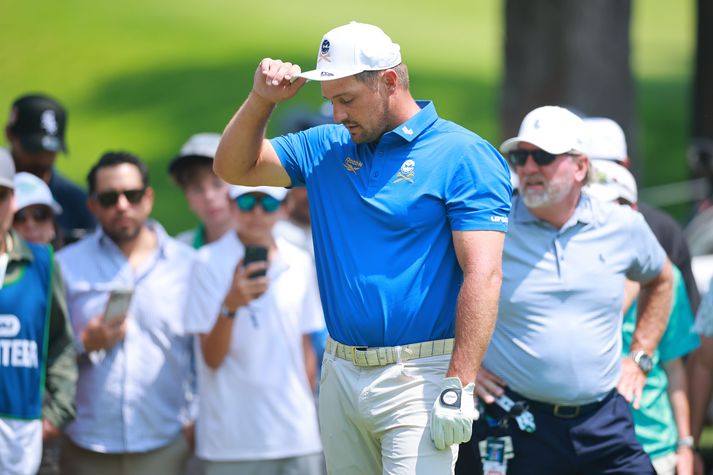 Bryson DeChambeau var ekki ánægður með golfvöll vikunnar á LIV mótaröðinni. 