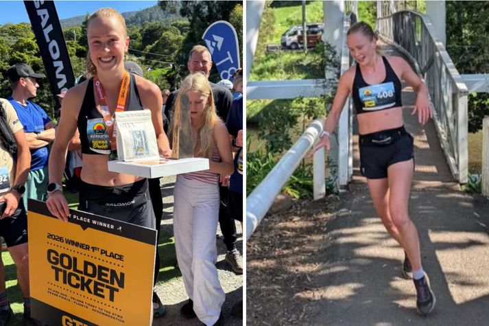 Andrea gerði sér lítið fyrir og bætti brautarmetið um rúmar tíu mínútur. 