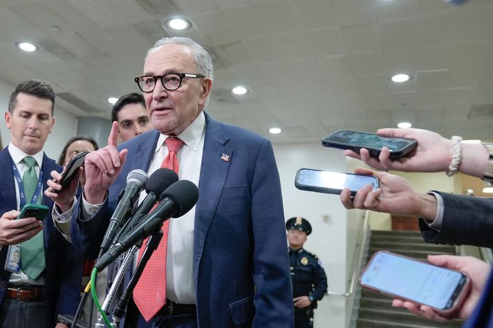 Mörg spjót beinast nú að Chuck Schumer, leiðtoga Demókrata í öldungadeildinni.
