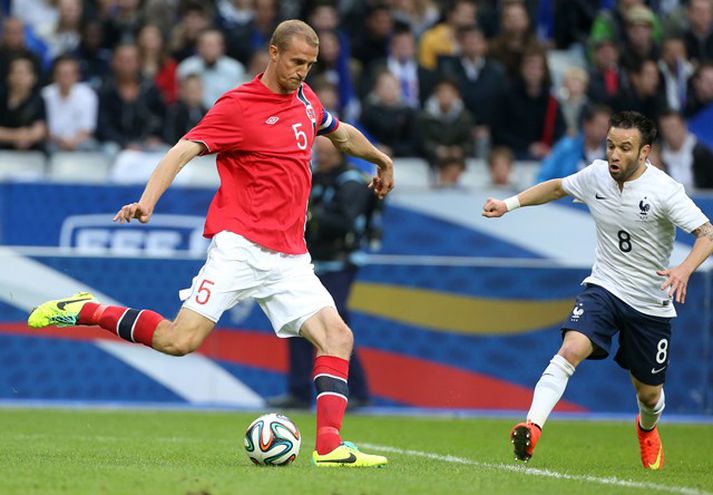 Brede Hangeland í landsleik með Noregi.