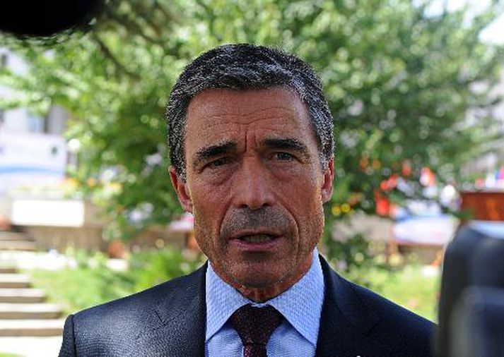 Anders Fogh Rasmussen vill auka samstarf NATO og ESB. Mynd/ afp.