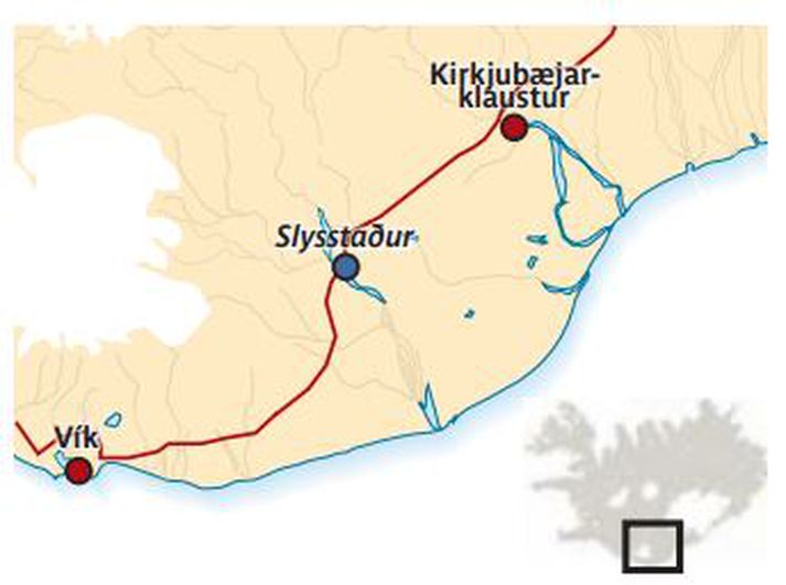 Hér sést hvar banaslysið átti sér stað um síðustu helgi. Í fyrravor átti sér stað annað banaslys á svipuðum slóðum.