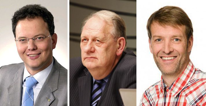 Ómar Stefánsson, Gunnar Birgisson og Aðalsteinn Jónsson. Oddviti Framsóknarmanna segir Gunnar Birgisson rúin öllu trausti. Formaður fulltrúaráðs Sjálfstæðisflokksins lætur ekki undan kröfum um að hann víki.