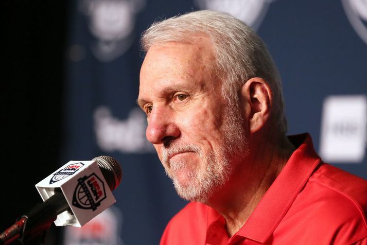 Gregg Popovich hefur þjálfað bandaríska landsliðið undanfarin ár auk þess að stýra liði San Antonio Spurs.