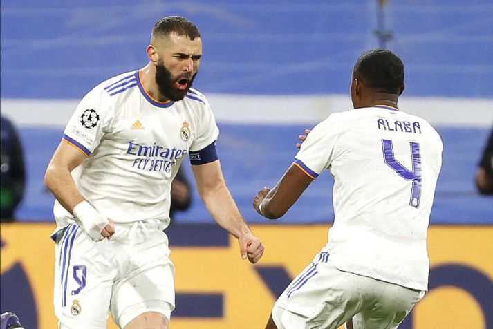 Karim Benzema, David Alaba og félagar í Real Madrid mæta Evrópumeisturum Chelsea í átta liða úrslitum Meistaradeildar Evrópu.