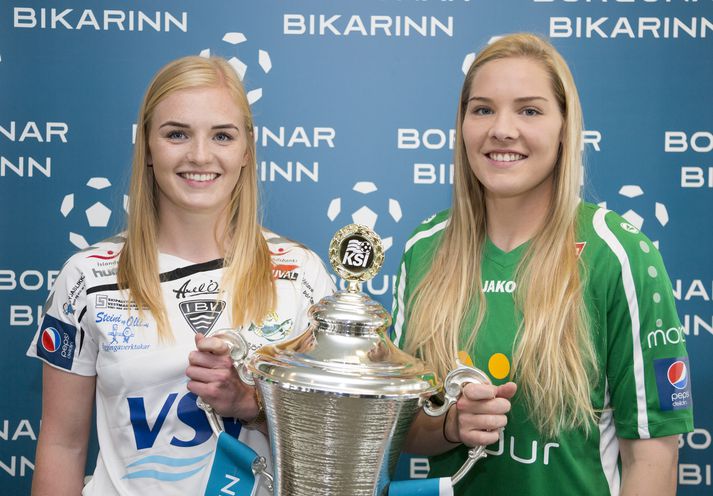 Fyrirliðarnir sem berjast um bikarinn í kvöld.