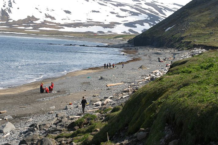 Frá hreinsunarátaki í friðlandinu í fyrra.