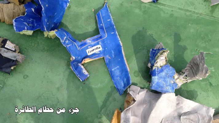 Brak sem fannst er merkt EgyptAir.