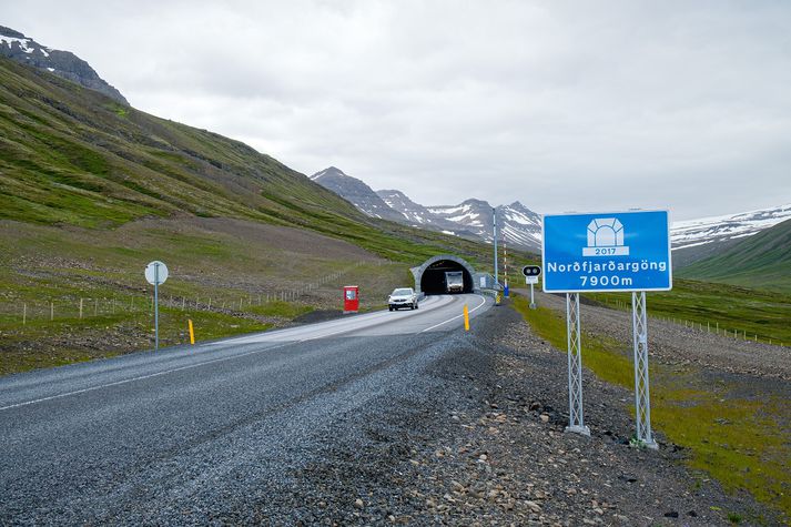 Norðfjarðargöng á Austfjörðum.