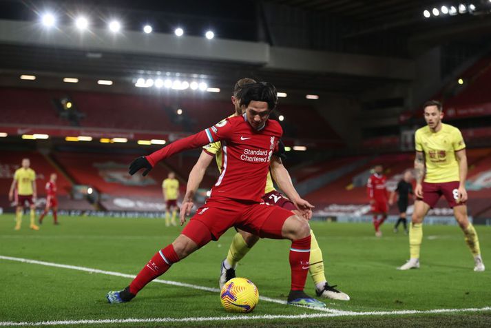 Takumi Minamino hefur ekki fengið að spila eins mikið og hann vildi hjá Liverpool.