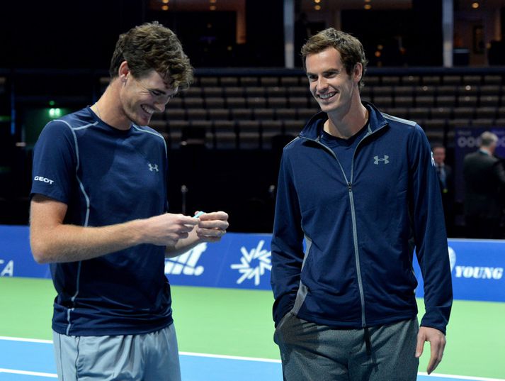 Bræðurnir Andy Murray og Jamie Murray.