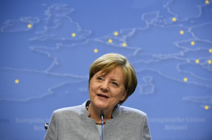 Angela Merkel Þýskalandskanslari.