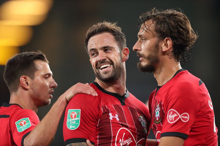 Leikmenn Southampton fagna marki Ings.