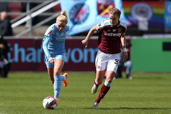 Dagný Brynjarsdóttir og stöllur hennar í West Ham eru úr leik í FA-bikarnum.