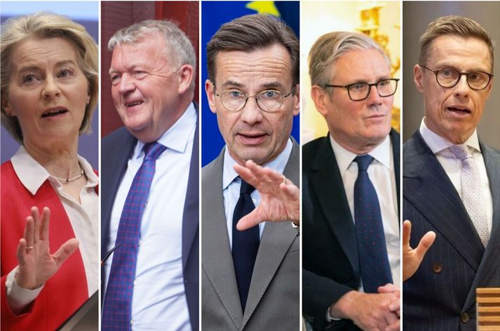 Ursula von der Leyen, Lars Løkke Rasmussen, Ulf Kristersson, Keir Starmer og Alexander Stubb hafa öll brugðist við yfirlýsingu Trumps. „Við látum ekki fjárkúga okkur,“ skrifar hinn sænski Kristersson.