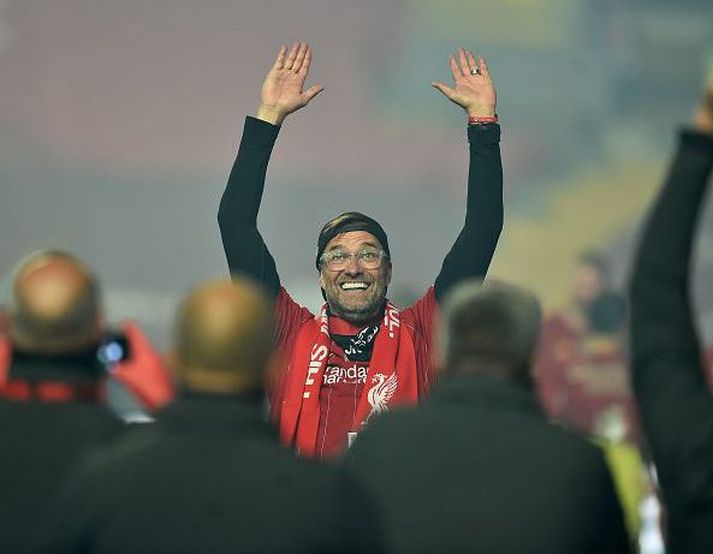 Klopp glaður í bragði.