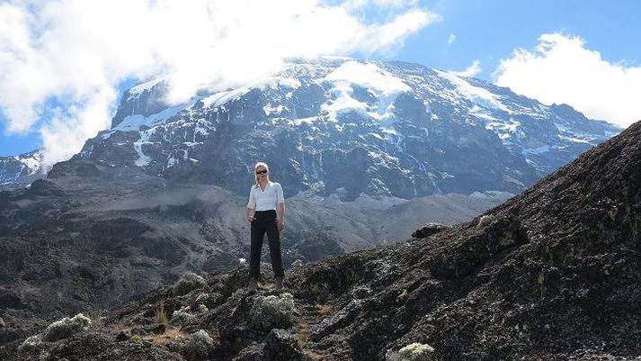 Söng- og leikkonan kleif Kilimanjaro á árinu.