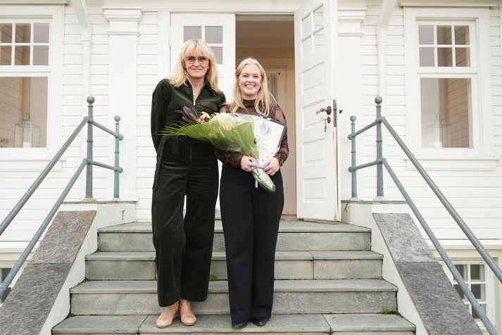 Þórdís Dröfn með Heiðu Björgu borgarstjóra við verðlaunaathöfnina við Höfða.
