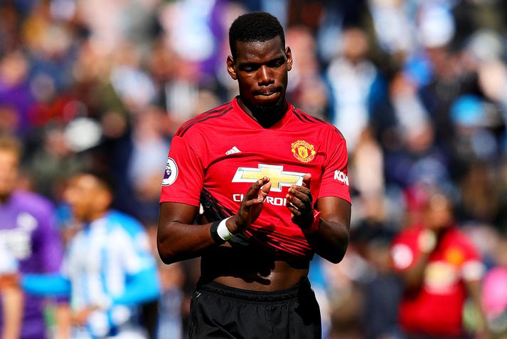 Paul Pogba átti tvö sláarskot í gær og var að vonum svekktur í leikslok.