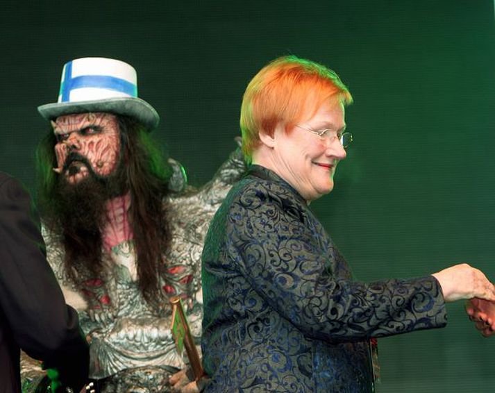 Forseti Finnlands og Lordi
Forsetinn tók léttan snúning með Lordi í síðasta mánuði.
