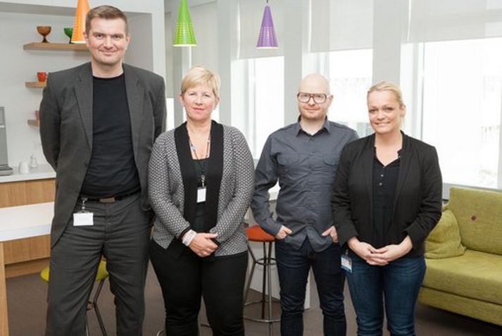 F.v. Davíð Þór Kristjánsson, Edda G. Björgvinsdóttir, Bergsteinn Gunnarsson, Íris Kristjánsdóttir.
