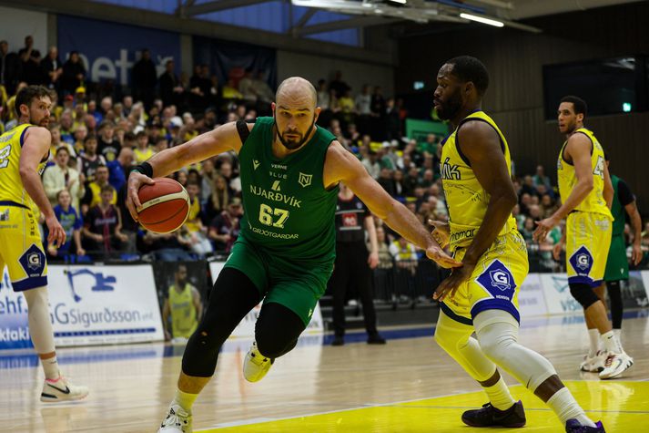 Frá leik eitt í einvígi Grindavíkur og Njarðvíkur