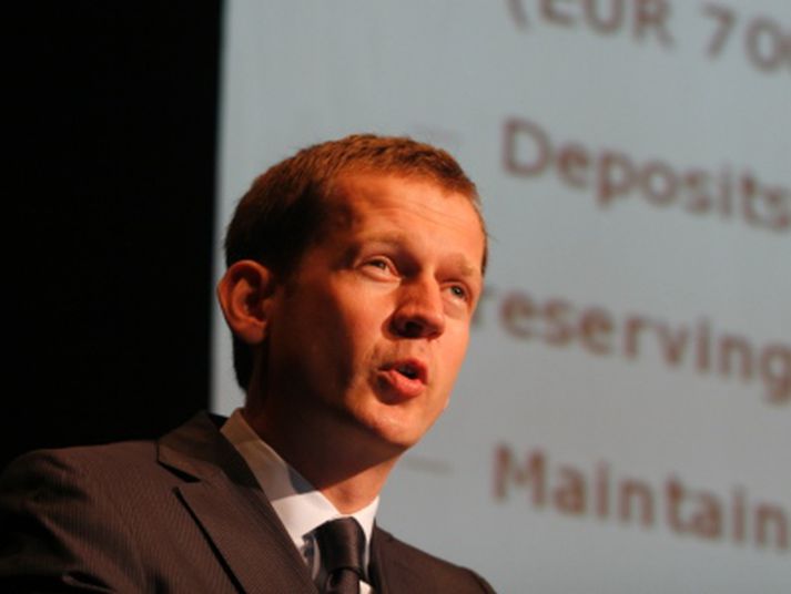 Hreiðar Már Sigurðsson var gestur Sigmars Guðmundssonar í Kastljósi RÚV.