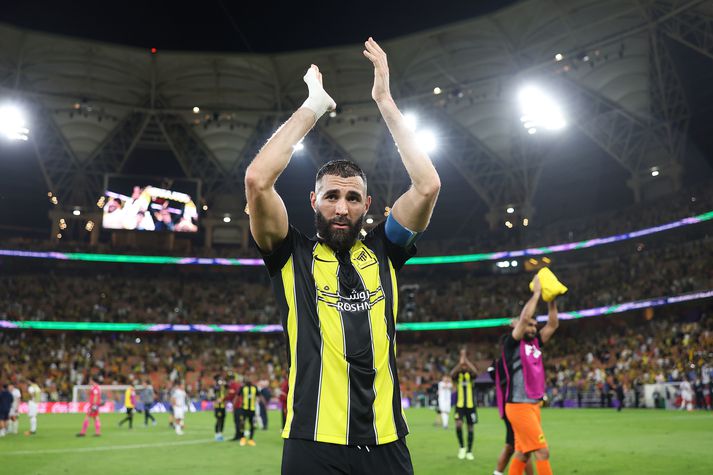 Karim Benzema skoraði þriðja mark Al Ittihad.