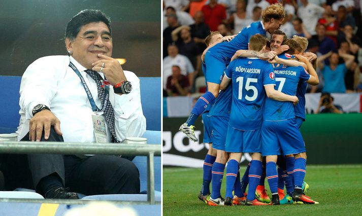 Maradona mun örugglega horfa á Ísland spila í dag.