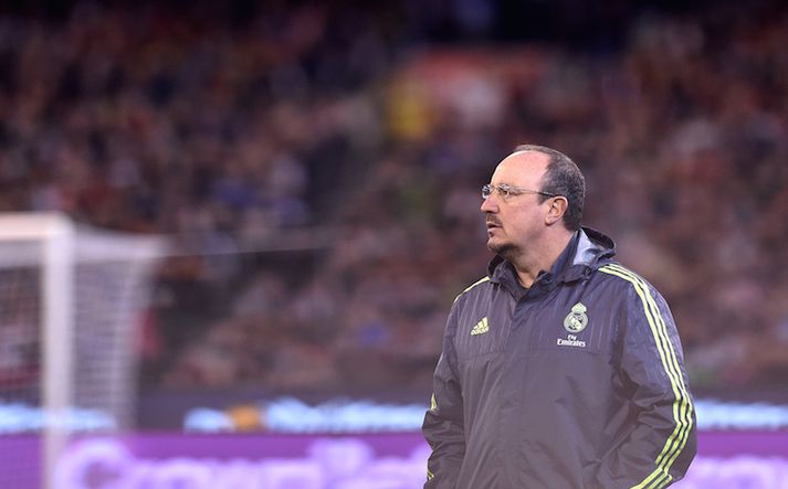 Rafa Benítez á hliðarlínunni.