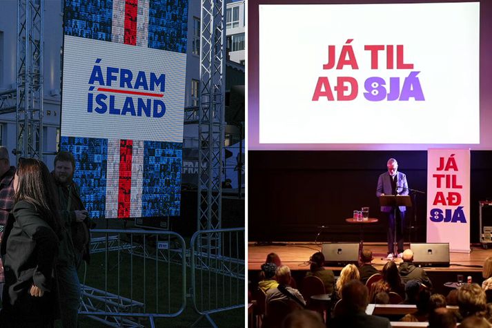 Áfram Ísland eyddi helmingi meira fé í auglýsingar á Facebook og Meta en Já til að sjá.