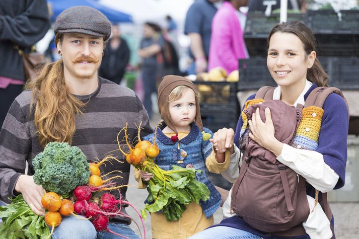 Þessi fjölskylda er vegan.