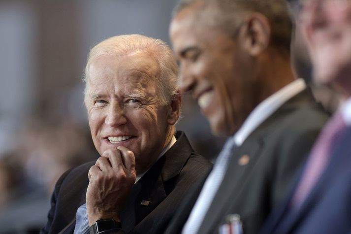 Joe Biden og Barack Obama árið 2017.
