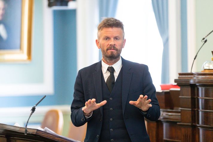 Ágúst Ólafur á þingi fyrir Samfylkinguna árið 2019. 