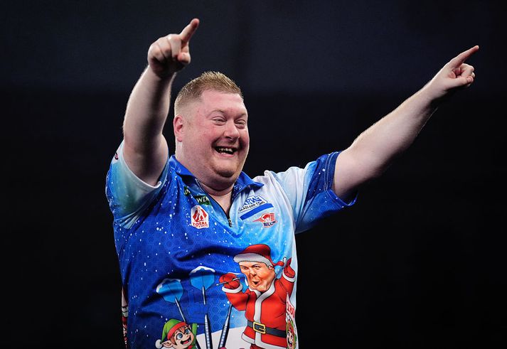 Ricky Evans naut þess í botn að vinna sigurinn magnaða í dag.