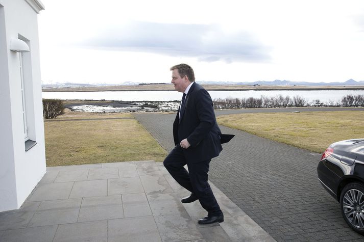 Forsætisráðherra gekk á fund forsetans á þriðjudaginn. 