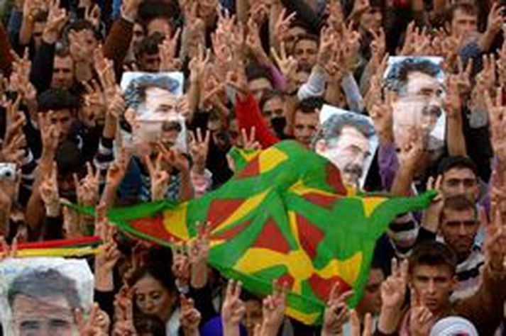 Kúrdar mótmæla í Tyrklandi