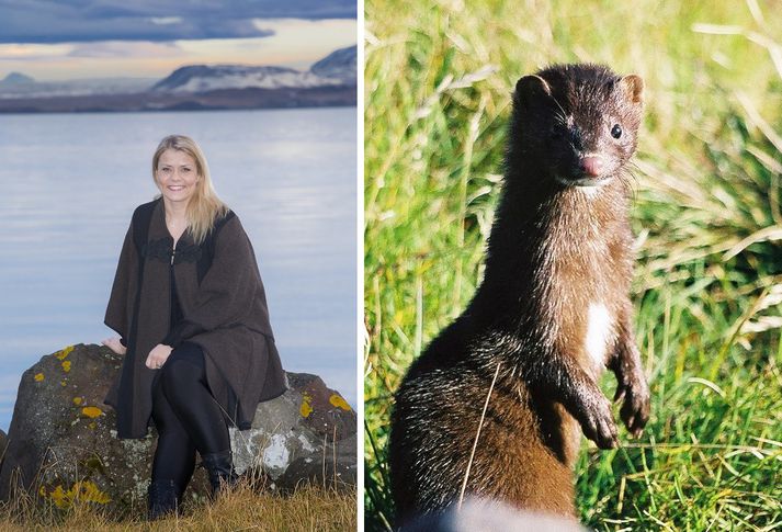 Leik- og söngkonan skemmti sér vel á Stuðmannaballi í Hörpunni í gær en eftir ballið hittu þau gest sem hefur líklega sjaldan sótt Stuðmannatónleika.